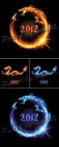 Fiery Dragon Vector