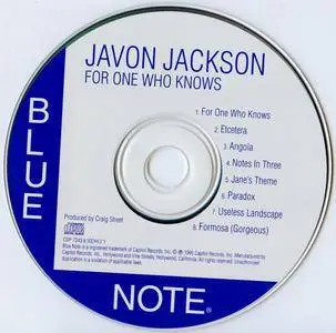 Javon Jackson - For One Who Knows (1995) {Blue Note Records CDP 7243 8 30244 2 1}