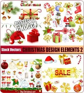 Christmas design elements 2 - Stock Vector