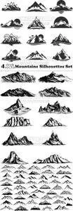 Vectors - Mountains Silhouettes Set