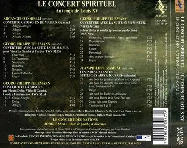 Jordi Savall & Le Concert des Nations - Le Concert Spirituel: Au temps de Louis XV (2010) {Alia Vox AVSA 9877}