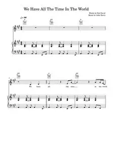 We have all the time in the world - Louis Armstrong (Piano-Vocal-Guitar (Piano Accompaniment))