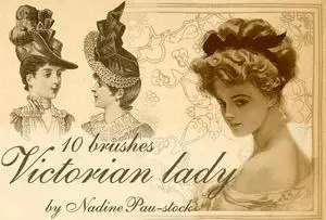 Victorian lady brushes for Adobe Photoshop