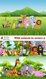 Vectors - Wild animals in nature 5