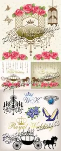 Royal Style Wedding Vector