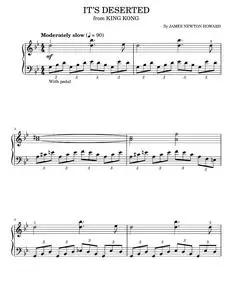 It's Deserted - James Newton Howard, King Kong Movie (Easy Piano)