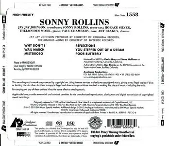Sonny Rollins - Volume 2 [2010 Analogue Productions CBNJ1558SA]