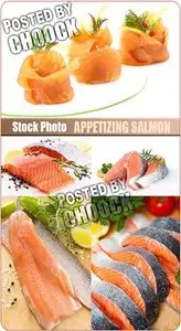 Appetizing salmon - Stock Photo