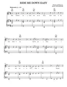 Ride me down easy - Waylon Jennings (Piano-Vocal-Guitar)