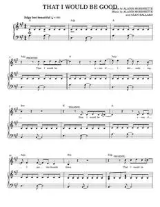 That i would be good - Alanis Morissette (Piano Vocal)
