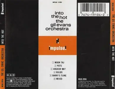 Gil Evans - Into The Hot (1961) {Impulse! ‎MCAD-39104 rel 1988}