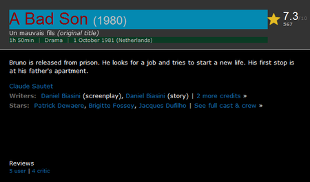 Un mauvais fils / A Bad Son (1980)