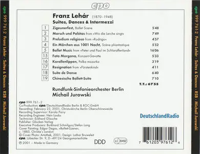 Franz Lehar - RS Berlin / Jurowski - Fata Morgana: Suites, Dances, Intermezzi (2001)