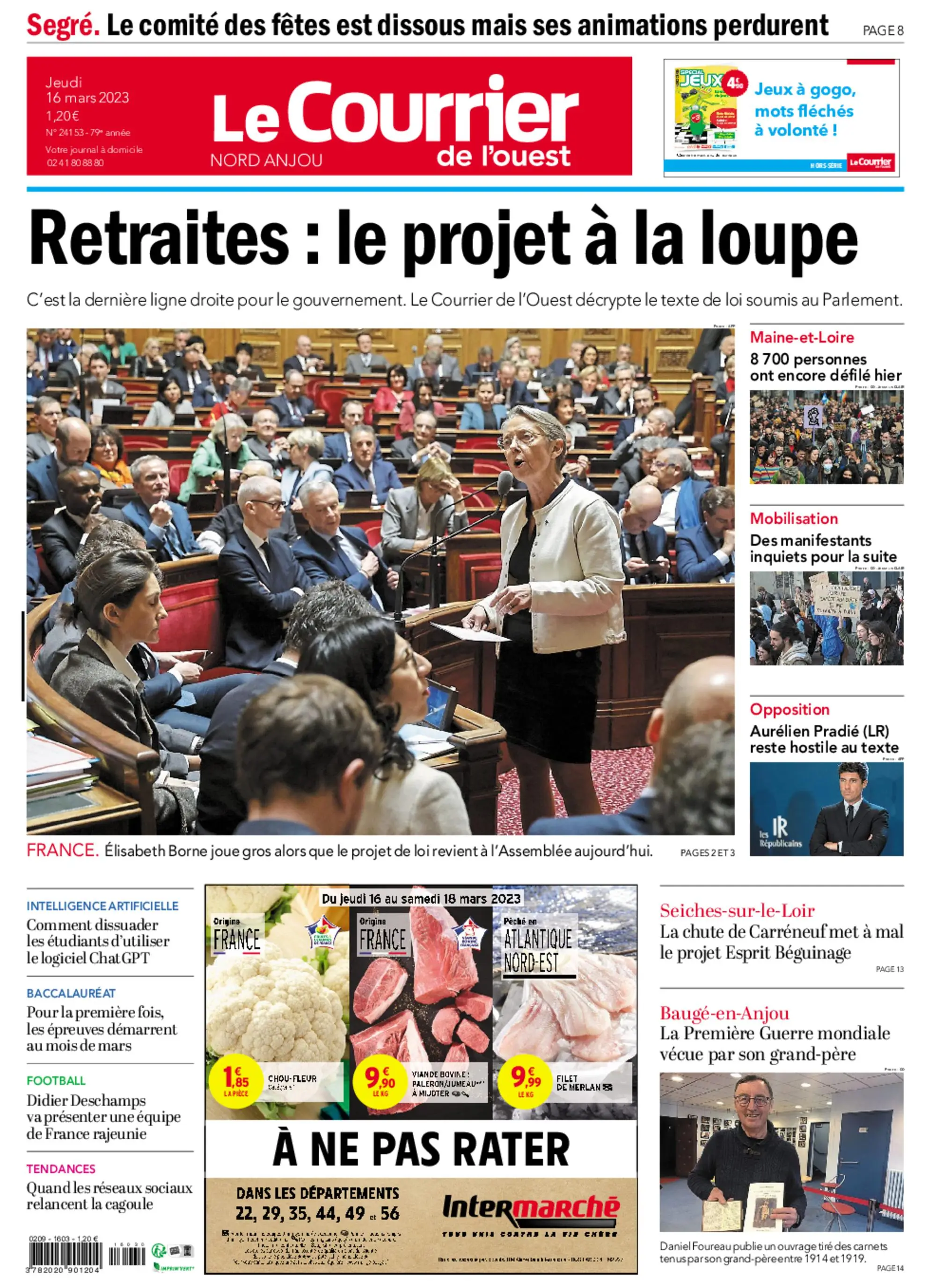 Le Courrier de l'Ouest Nord Anjou – 16 mars 2023 / AvaxHome