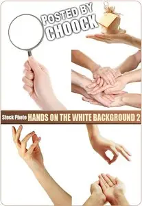 Hands on the white background 2 - Stock Photo