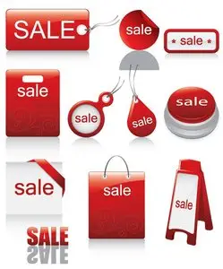 Various sale design elements