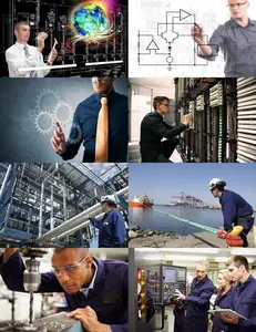 Collection engineer master builder businessman factory manufacture construction invention