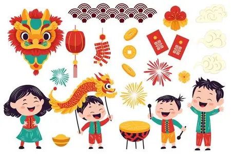 Chinese New Year Vector Set 8R3A7RT