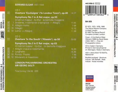 Georg Solti, London Philharmonic Orchestra - Edward Elgar: Symphonies 1 & 2 (1995)