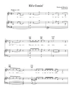 Eli's Comin' - Laura Nyro, Three Dog Night (Piano-Vocal-Guitar)