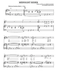 Midnight rider - The Allman Brothers Band (Piano-Vocal-Guitar)