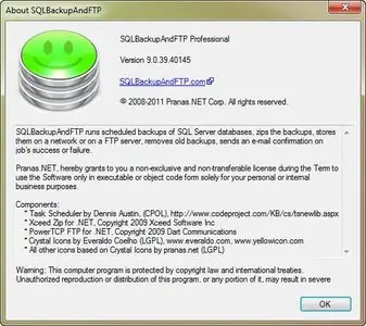 Pranas SQLBackupAndFTP Professional 9.0.39