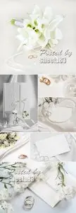 Stock Photo - White Wedding Cards