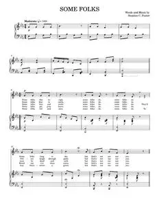 Some Folks - Stephen C. Foster (Piano Vocal)