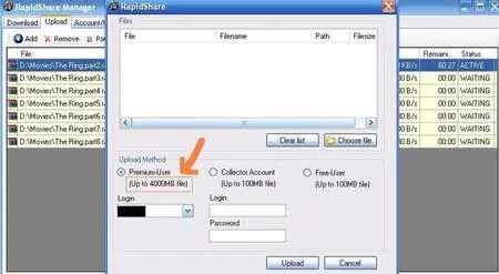 Official Rapidshare Manager 2008