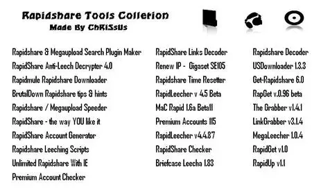 THE BEST RAPIDSHARE TOOLS OF 2007