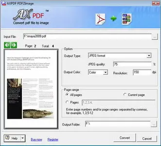 Portable AXPDF PDF to Image Converter 2.11