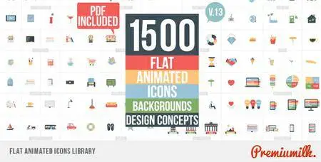 Flat Animated Icons Library V.13 - Project for After Effects (VideoHive)