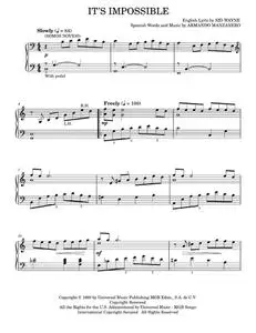 It's Impossible (Somos Novios) - Elvis Presley, Perry Como (Piano Solo)