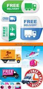Sticker free delivery vector