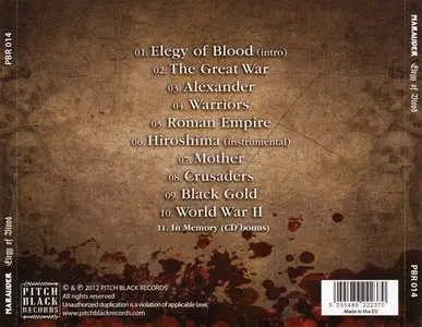 Marauder - Elegy Of Blood (2012)