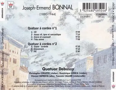 Joseph-Ermend Bonnal - Quatuors à cordes nr. 1 & 2 - Quatuor Debussy (2000)