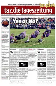 Tageszeitung TAZ vom 18 September 2014