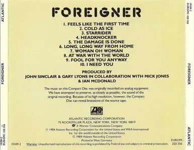 Foreigner - Studio Albums 1977 - 1991 (Original Japan & West Germany 1st Press)