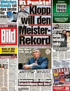 Bild Zeitung vom 05. Mai 2012