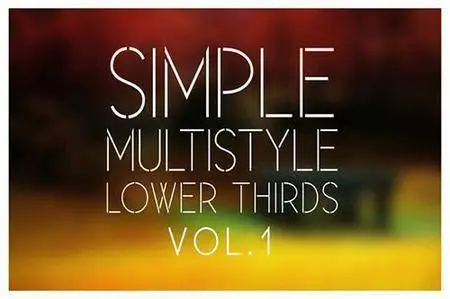 Simple Multi style Lower Thirds V.1 - Project for After Effects (CreativeMarket)