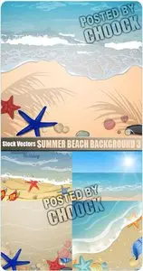 Summer beach background 3 - Stock Vector