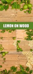 Stock Photo - Lemon on Wooden Background