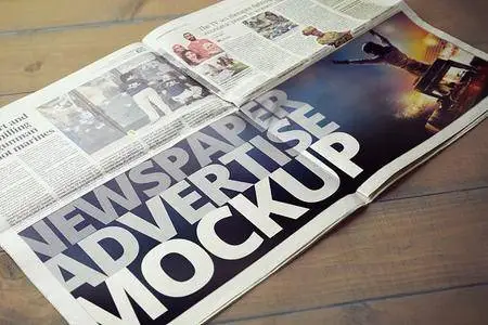 CreativeMarket - Newspaper Advertise Mockup v2
