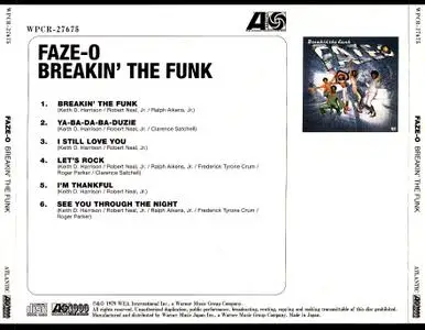 Faze-O - Breakin' The Funk (1979) (Atlantic Japan WPCR-27675 rel 2013}