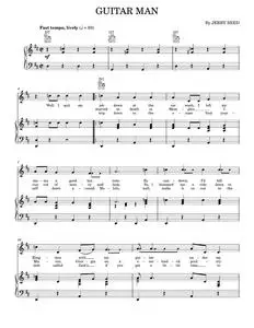 Guitar Man - Elvis Presley, Jerry Reed (Piano-Vocal-Guitar)