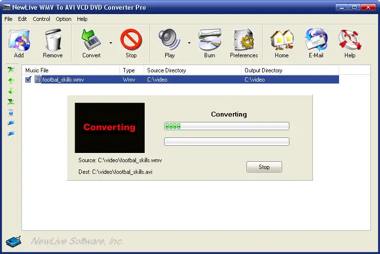 NewLive Wmv to Avi Divx VCD DVD Converter Pro 5.8