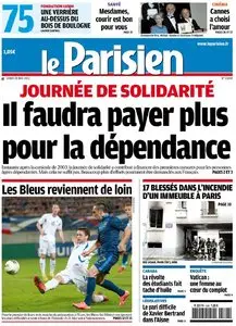 Le Parisien + Cahier Paris du Lundi 28 Mai 2012