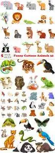 Vectors - Funny Cartoon Animals 32