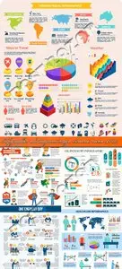 Infographics and diagram design elements vector set 192