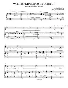 With So Little To Be Sure Of - Stephen Sondheim (Piano Vocal)